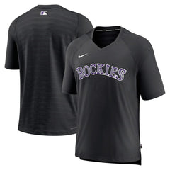 Colorado Rockies Nike Authentic Collection Pregame Raglan Performance V-Neck T-Shirt - MLB