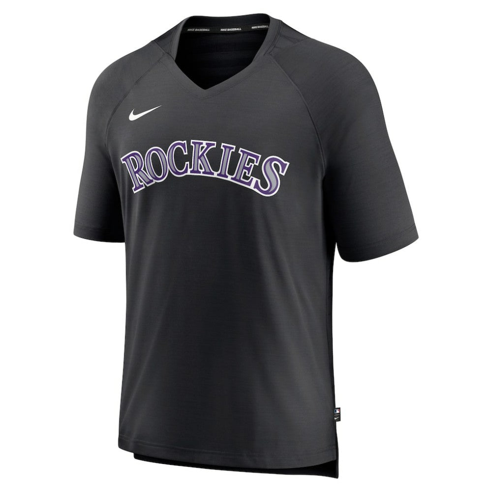 Colorado Rockies Nike Authentic Collection Pregame Raglan Performance V-Neck T-Shirt - MLB