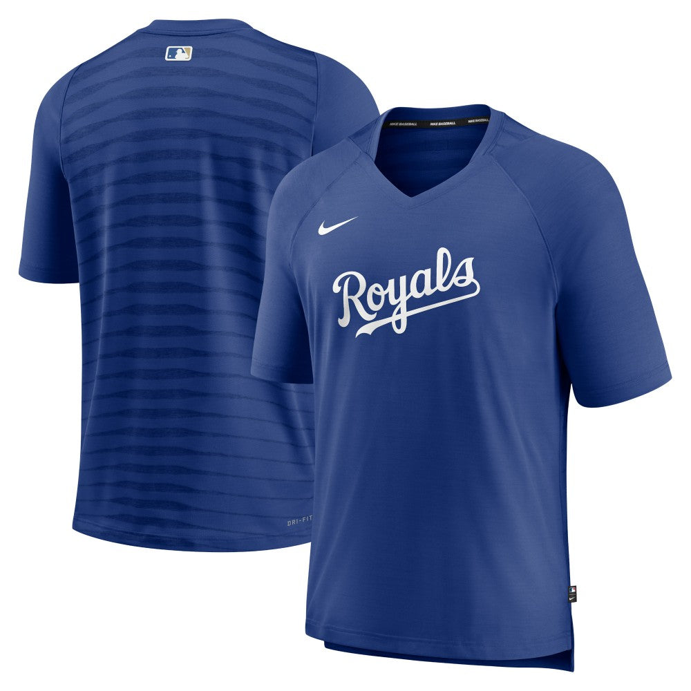 Kansas City Royals Nike Authentic Collection Pregame Raglan Performance V-Neck T-Shirt - MLB