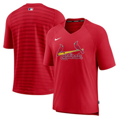 St. Louis Cardinals Nike Authentic Collection Pregame Raglan Performance V-Neck T-Shirt - MLB