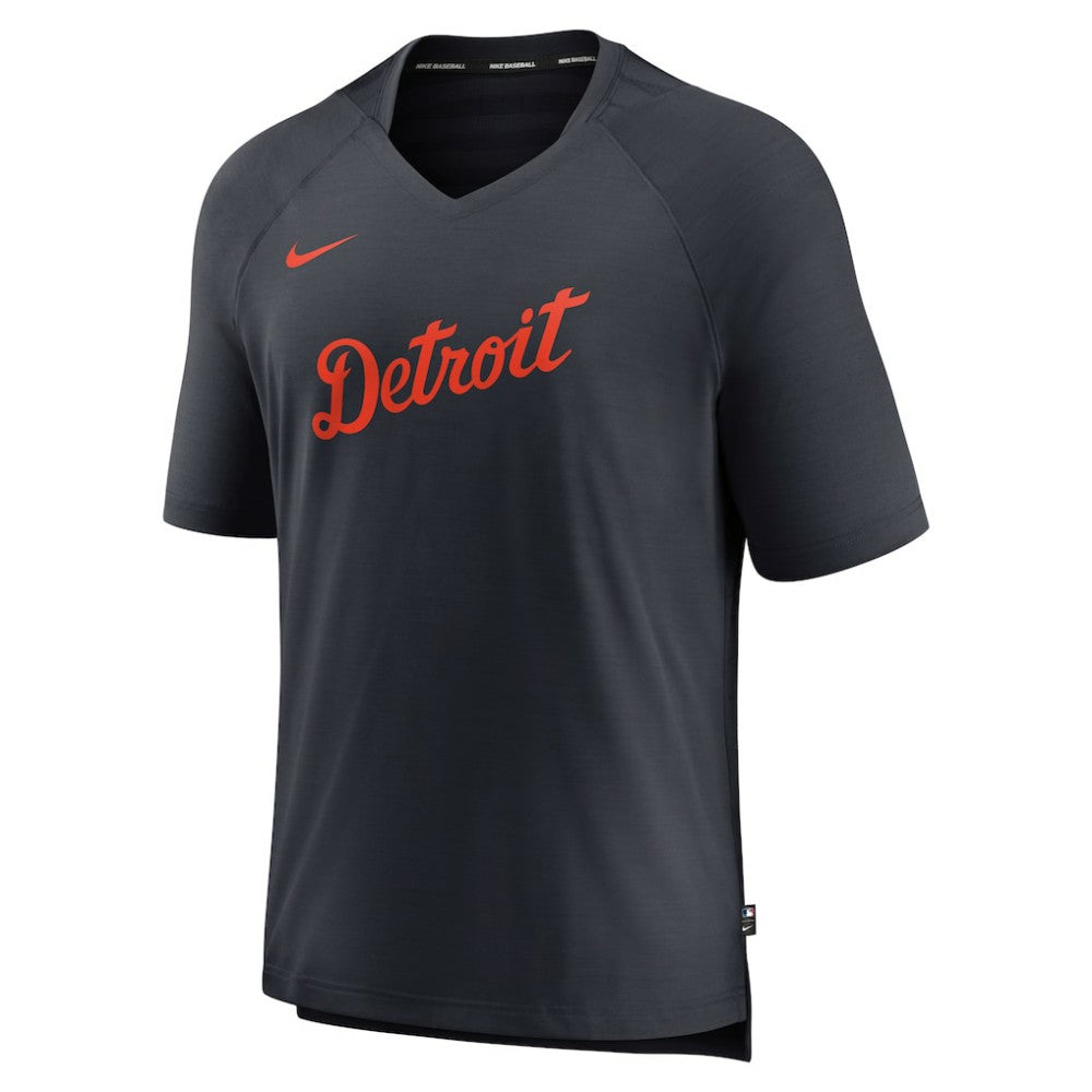 Detroit Tigers Nike Authentic Collection Pregame Raglan Performance V-Neck T-Shirt - MLB