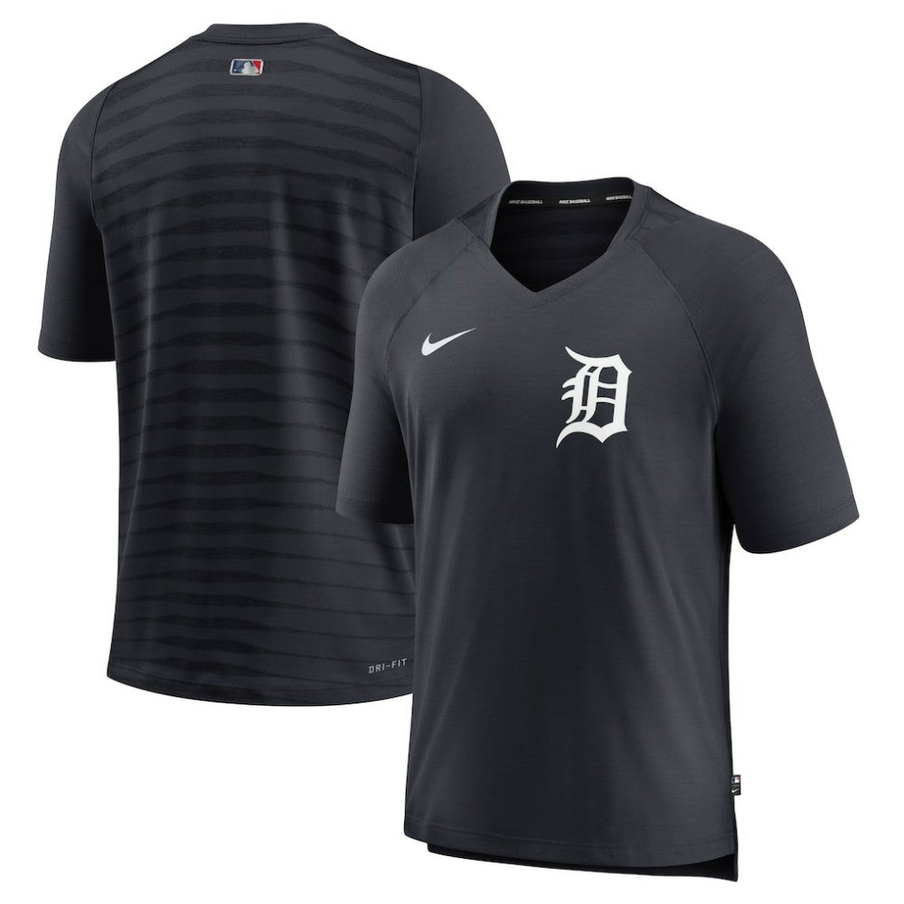 Detroit Tigers Nike Authentic Collection Pregame Raglan Performance V-Neck T-Shirt - MLB