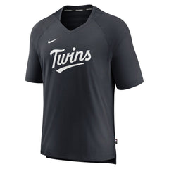 Minnesota Twins Nike Authentic Collection Pregame Raglan Performance V-Neck T-Shirt - MLB