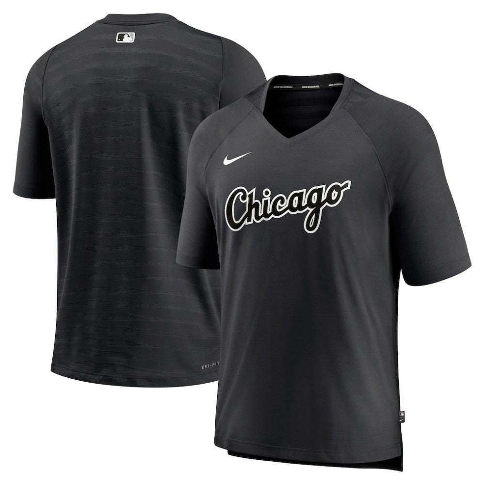 Chicago White Sox Nike Authentic Collection Pregame Raglan Performance V-Neck T-Shirt - MLB