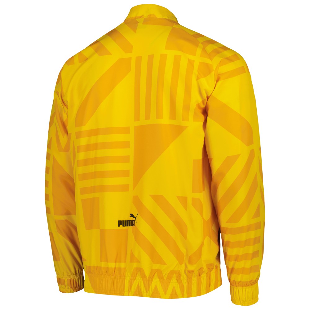 Manchester City Pre-Match Raglan Full-Zip Training Jacket Yellow | Puma Sale