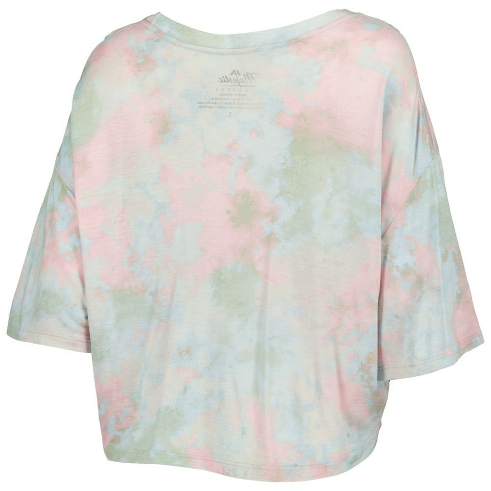 Chicago White Sox Majestic Threads Women's Cooperstown Collection Tie-Dye Boxy Cropped Tri-Blend T-Shirt T-shirts - MLB