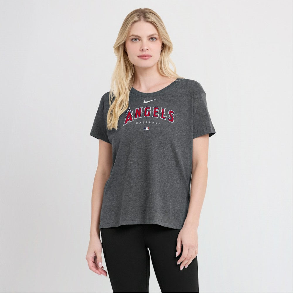 Los Angeles Angels Nike Women's Authentic Collection Early Work Tri-Blend T-Shirt - MLB