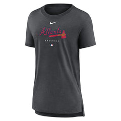 Atlanta Braves Nike Women's Authentic Collection Early Work Tri-Blend T-Shirt - MLB