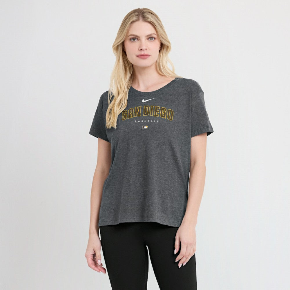 San Diego Padres Nike Women's Authentic Collection Early Work Tri-Blend T-Shirt - MLB
