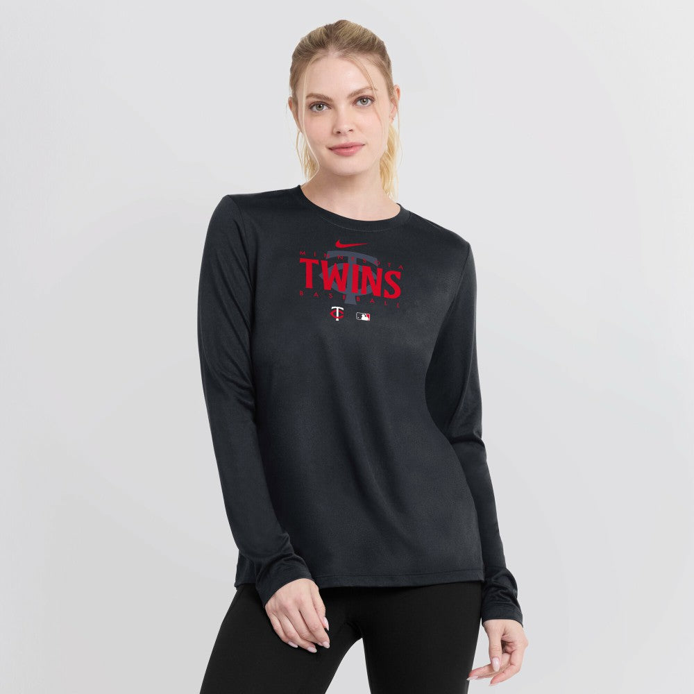 Minnesota Twins Nike Women's Authentic Collection Legend Performance Long Sleeve T-Shirt - MLB