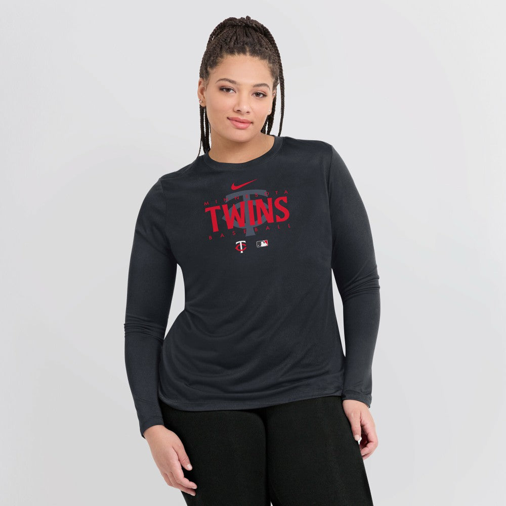 Minnesota Twins Nike Women's Authentic Collection Legend Performance Long Sleeve T-Shirt - MLB