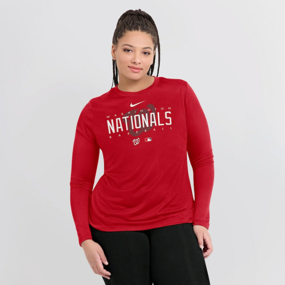 Washington Nationals Nike Women's Authentic Collection Legend Performance Long Sleeve T-Shirt - MLB
