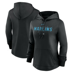 Miami Marlins Nike Women's Authentic Collection Pregame Performance Pullover Hoodie - MLB