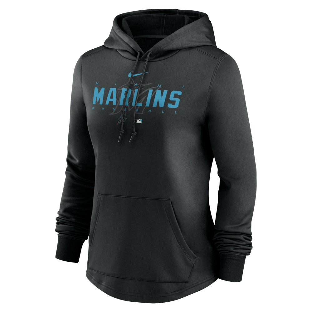 Miami Marlins Nike Women's Authentic Collection Pregame Performance Pullover Hoodie - MLB