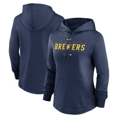 Milwaukee Brewers Nike Women's Authentic Collection Pregame Performance Pullover Hoodie - MLB