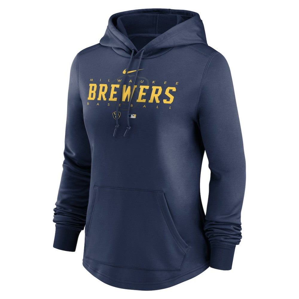 Milwaukee Brewers Nike Women's Authentic Collection Pregame Performance Pullover Hoodie - MLB