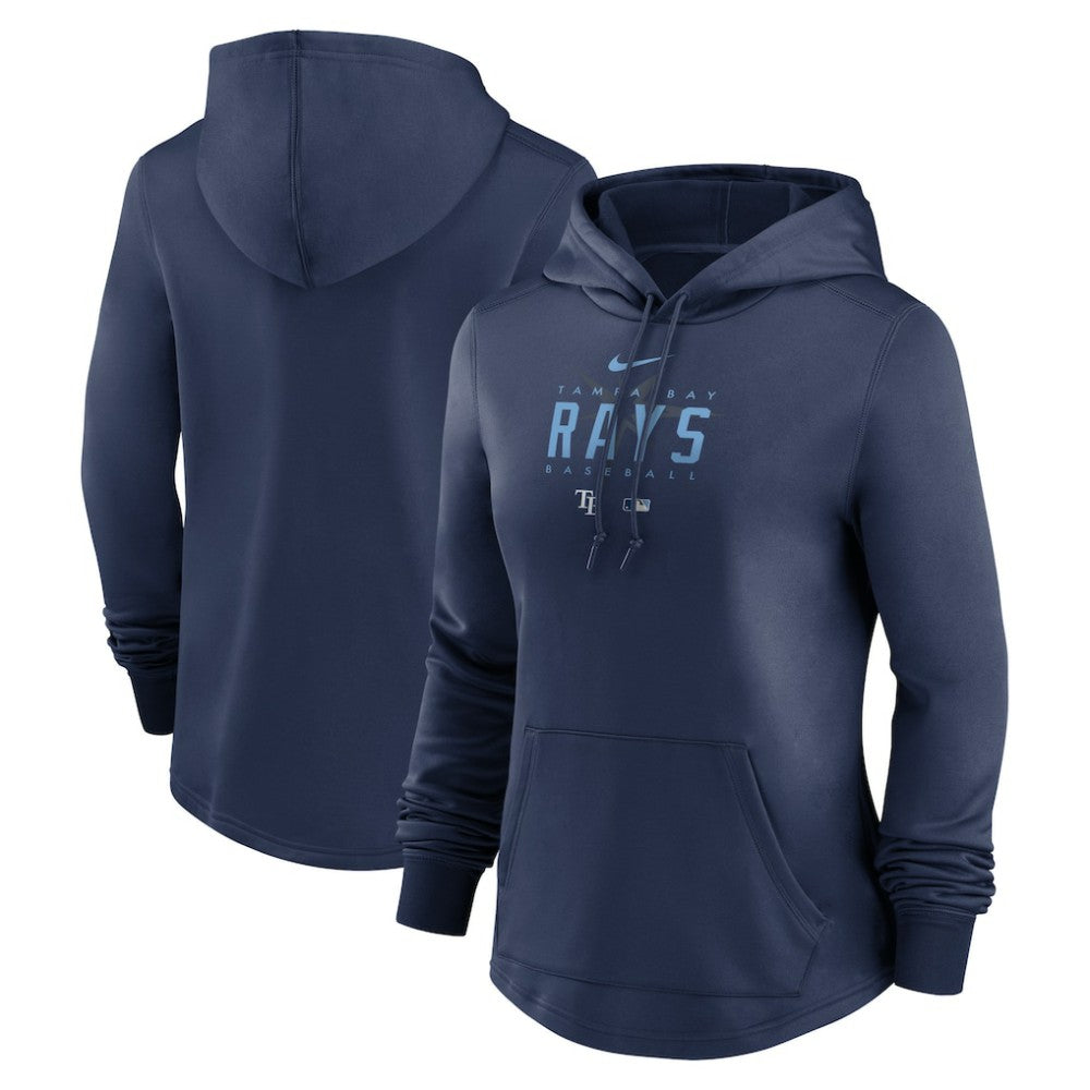 Tampa Bay Rays Nike Women's Authentic Collection Pregame Performance Pullover Hoodie - MLB