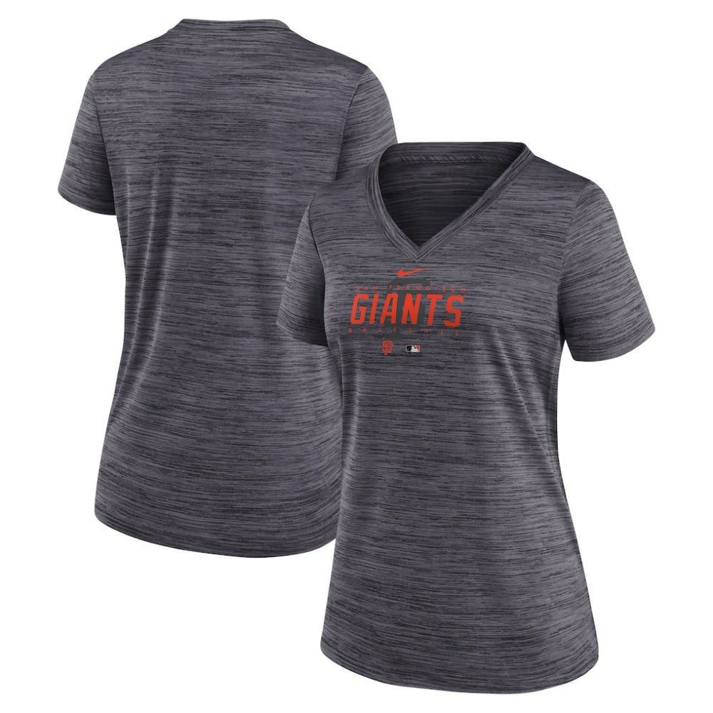 San Francisco Giants Nike Women's Authentic Collection Velocity Practice Performance V-Neck T-Shirt - MLB