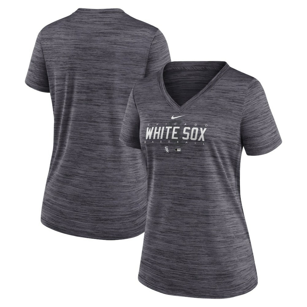 Chicago White Sox Nike Women's Authentic Collection Velocity Practice Performance V-Neck T-Shirt - MLB