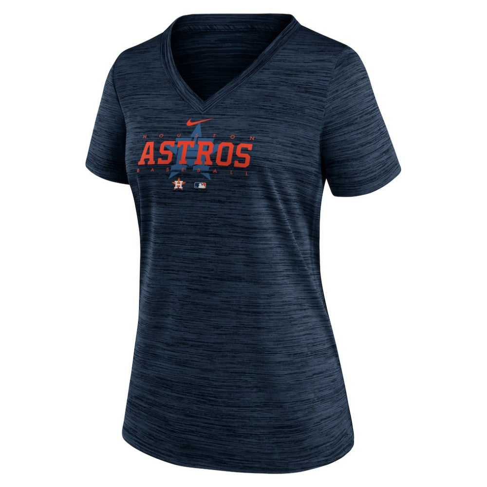 Houston Astros Nike Women's Authentic Collection Velocity Practice Performance V-Neck T-Shirt - MLB
