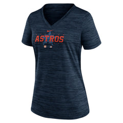 Houston Astros Nike Women's Authentic Collection Velocity Practice Performance V-Neck T-Shirt - MLB