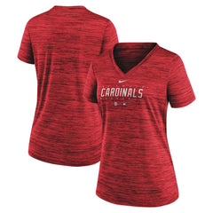 St. Louis Cardinals Nike Women's Authentic Collection Velocity Practice Performance V-Neck T-Shirt - MLB