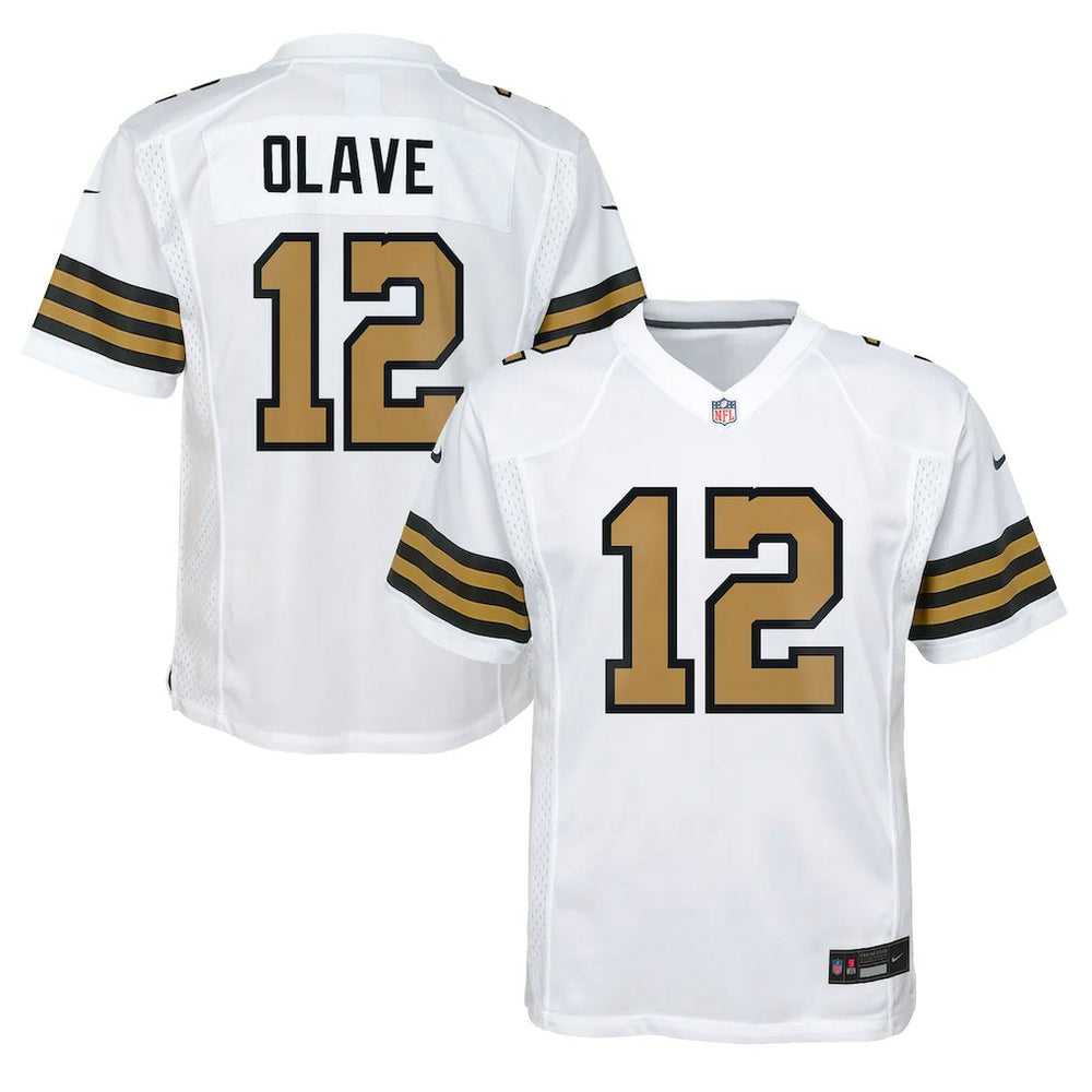Chris Olave New Orleans Saints Youth Game Jersey White | Nike for Sale