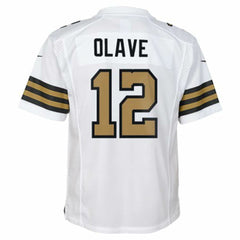 Chris Olave New Orleans Saints Youth Game Jersey White | Nike for Sale