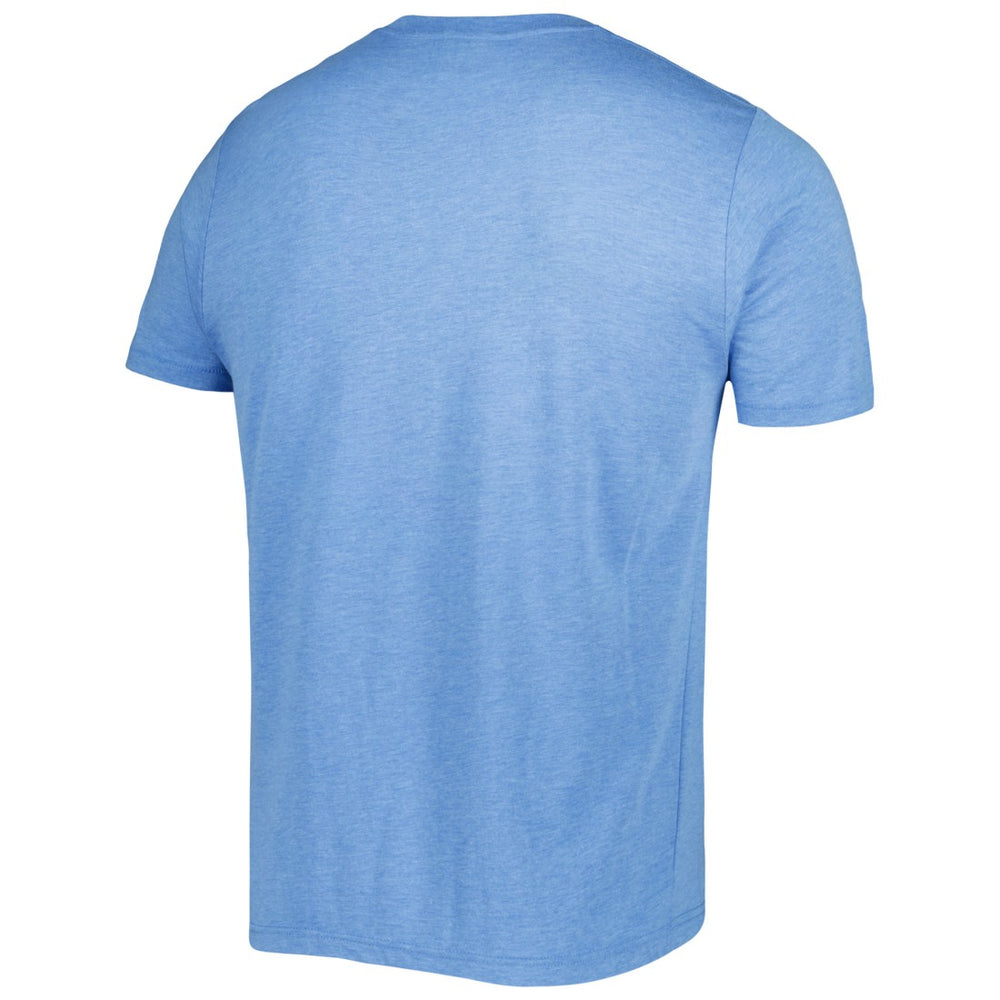 Eddie George Tennessee Titans Homage Caricature Retired Player Tri-Blend T-Shirt Heathered Light Blue | NFL