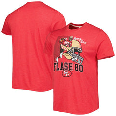 Jerry Rice San Francisco 49ers Homage Unisex Caricature Retired Player Tri-Blend T-Shirt Scarlet | NFL