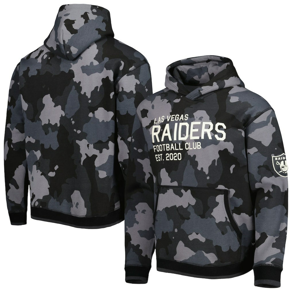 Las Vegas Raiders The Wild Collective Camo Pullover Hoodie Black | NFL