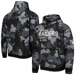 Las Vegas Raiders The Wild Collective Camo Pullover Hoodie Black | NFL
