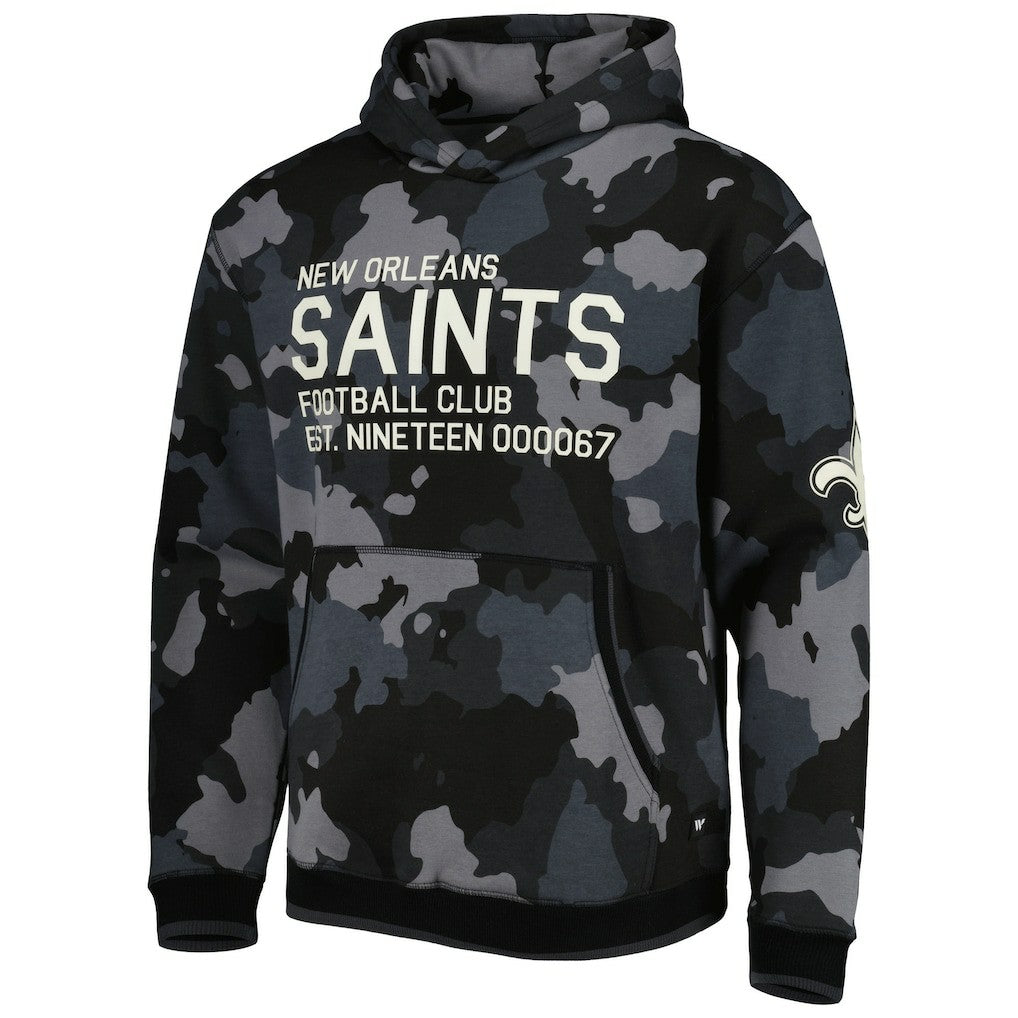 New Orleans Saints The Wild Collective Camo Pullover Hoodie Black | NFL