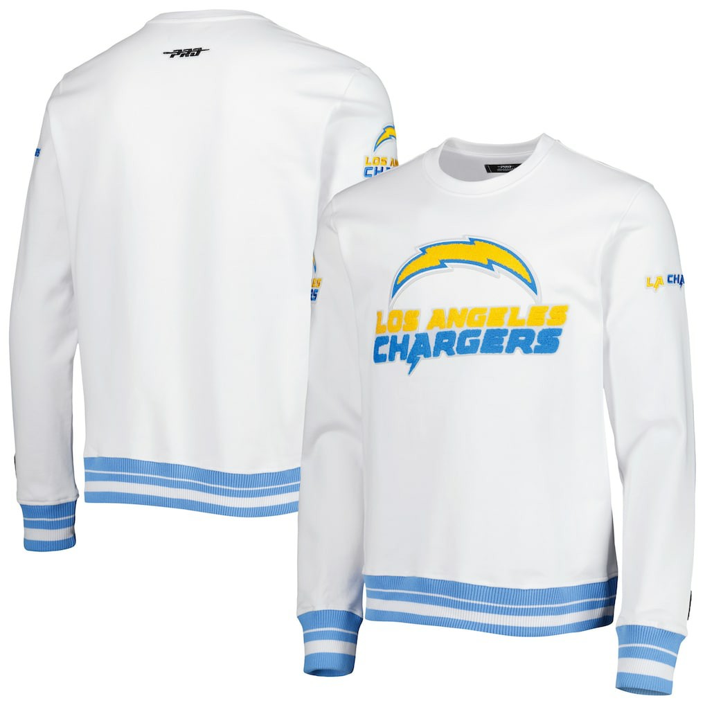 LA Chargers Pro Standard White Mash Up Pullover Sweatshirt | NFL