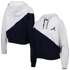 Atlanta Braves DKNY Sport Women's Bobbi Colorblock Pullover Hoodie - MLB