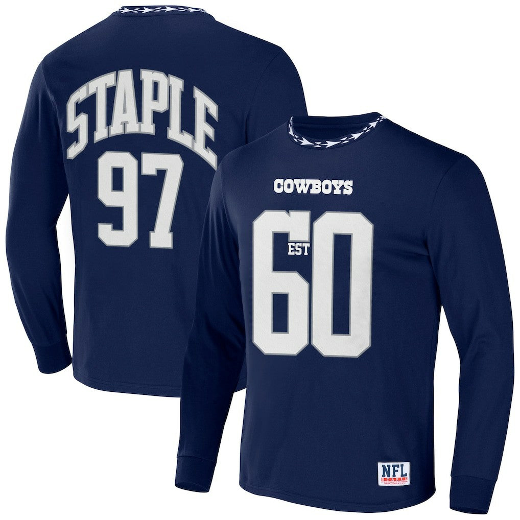 Dallas Cowboys NFL x Staple Core Team Long Sleeve T-Shirt Navy | NFL