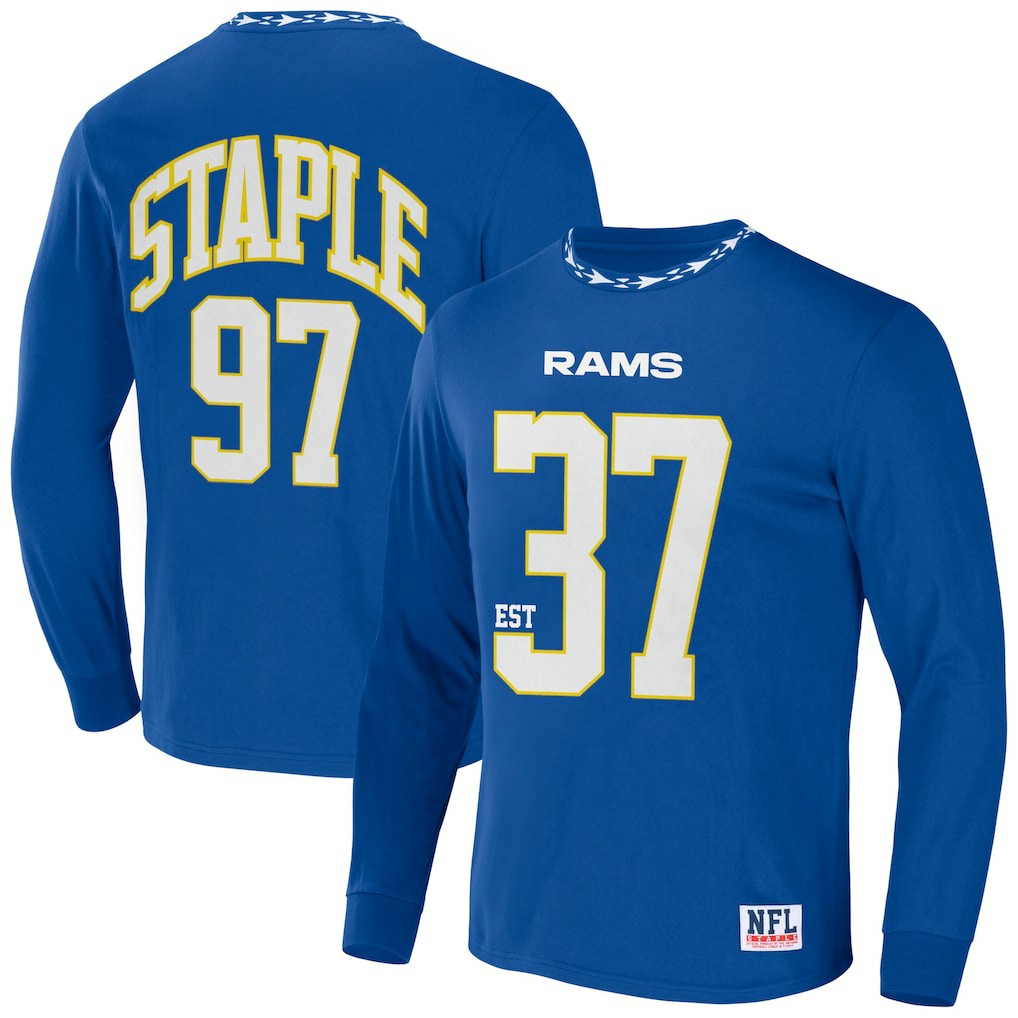 Los Angeles Rams NFL x Staple Core Team Long Sleeve T-Shirt Royal | NFL