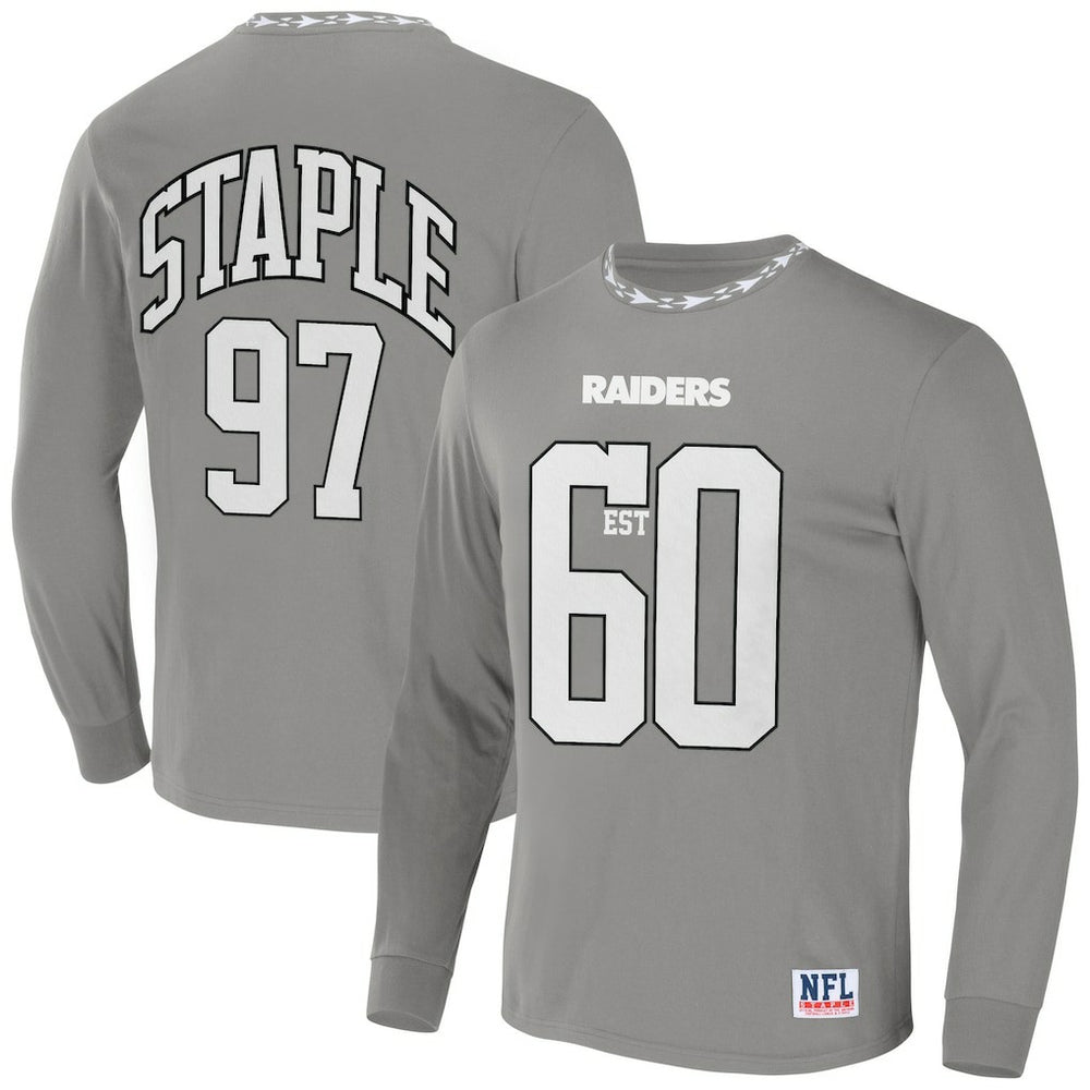 Las Vegas Raiders NFL x Staple Core Team Long Sleeve T-Shirt Gray | NFL
