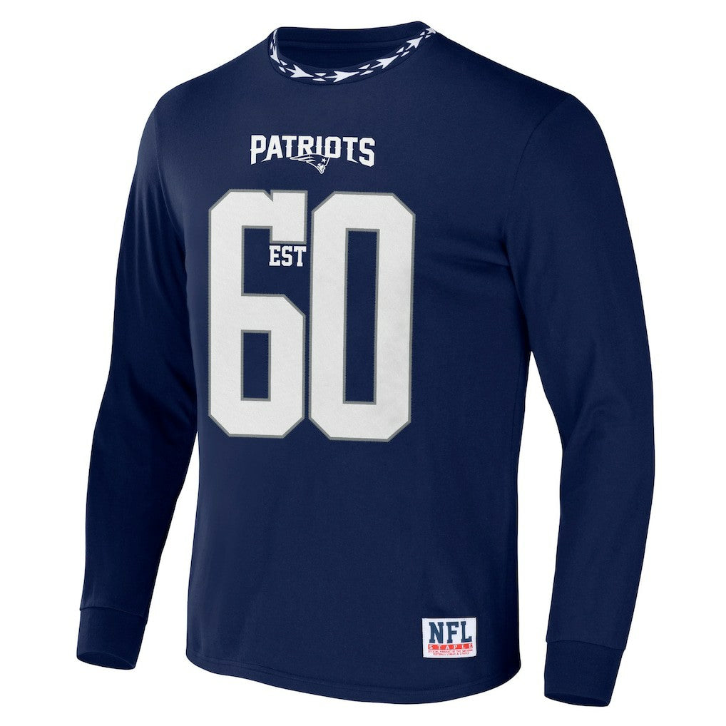 New England Patriots NFL x Staple Core Team Long Sleeve T-Shirt Navy | NFL