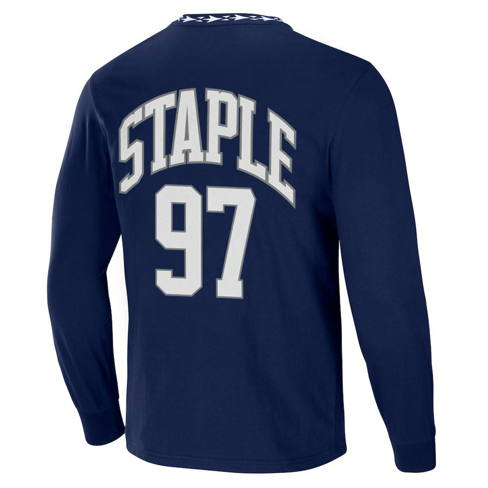 New England Patriots NFL x Staple Core Team Long Sleeve T-Shirt Navy | NFL