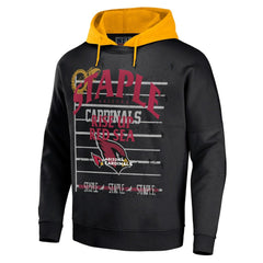 Arizona Cardinals NFL x Staple Throwback Vintage Wash Pullover Hoodie Black | NFL