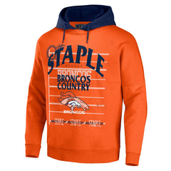 Denver Broncos NFL x Staple Throwback Vintage Wash Pullover Hoodie Orange | NFL