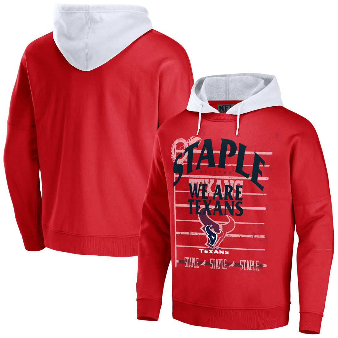 Houston Texans NFL x Staple Throwback Vintage Wash Pullover Hoodie Navy | NFL