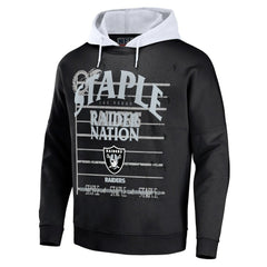 Las Vegas Raiders NFL x Staple Throwback Vintage Wash Pullover Hoodie Black | NFL