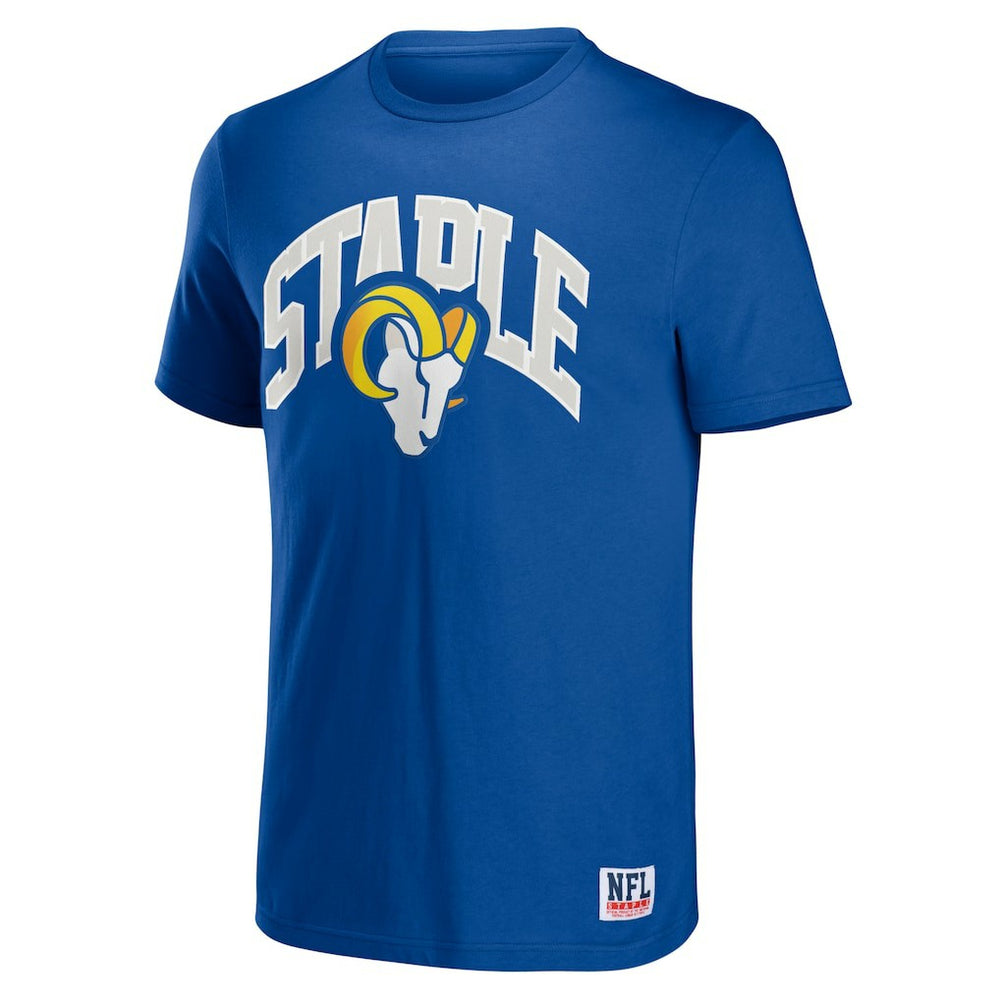 Los Angeles Rams NFL x Staple Logo Lockup T-Shirt Royal | NFL