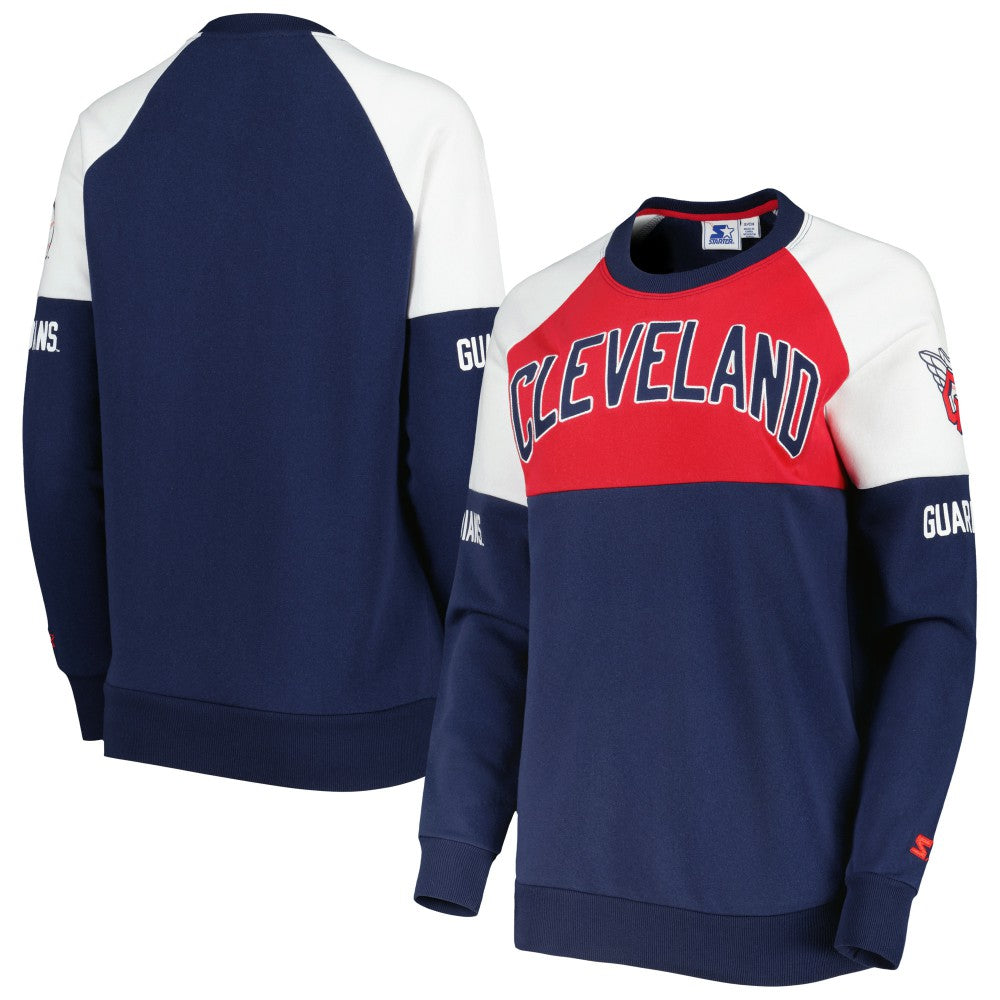 Cleveland Guardians Starter Women's Baseline Raglan Pullover Sweatshirt - MLB