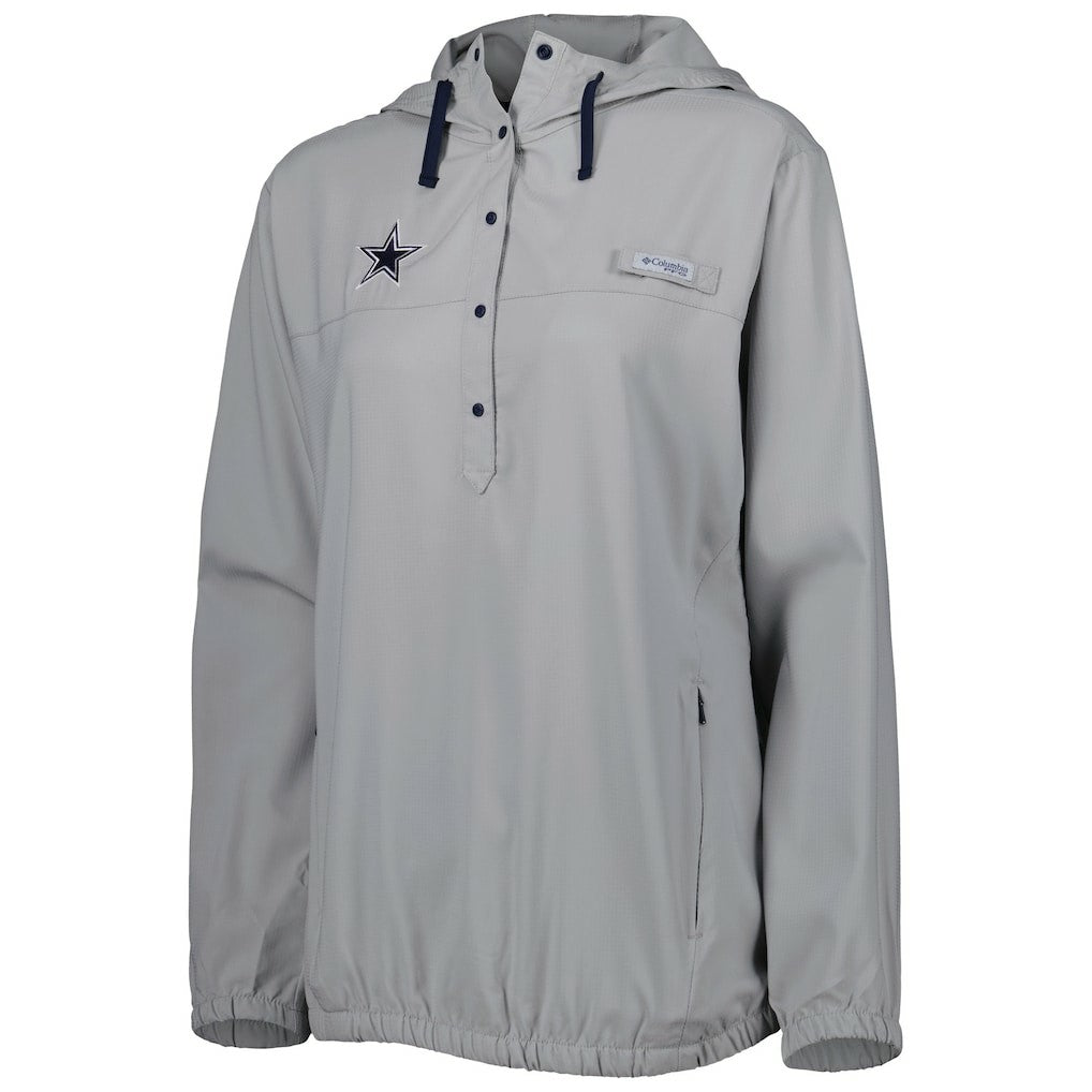 Dallas Cowboys Women's Tamiami Omni-Shade Pullover Hoodie Gray | Columbia