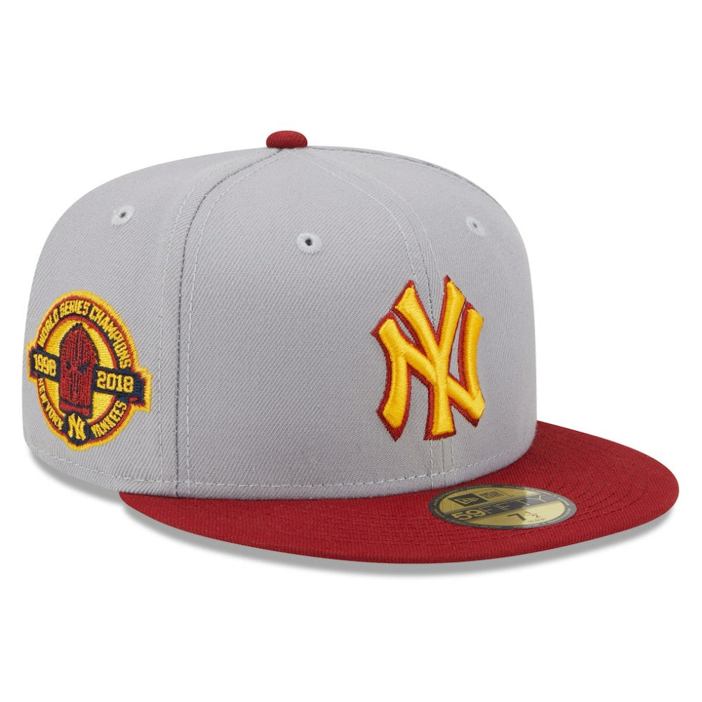 New York Yankees New Era World Series Champions Navy Undervisor 59FIFTY Fitted Hat - MLB