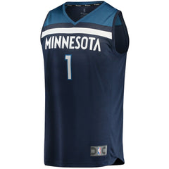 Anthony Edwards Minnesota Timberwolves 2021/22 Fast Break Replica Jersey Icon Edition Navy - NBA