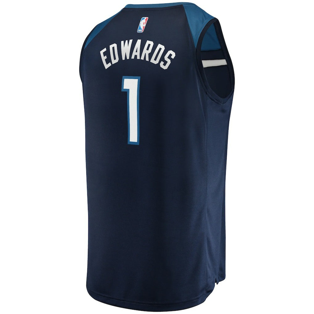 Anthony Edwards Minnesota Timberwolves 2021/22 Fast Break Replica Jersey Icon Edition Navy - NBA